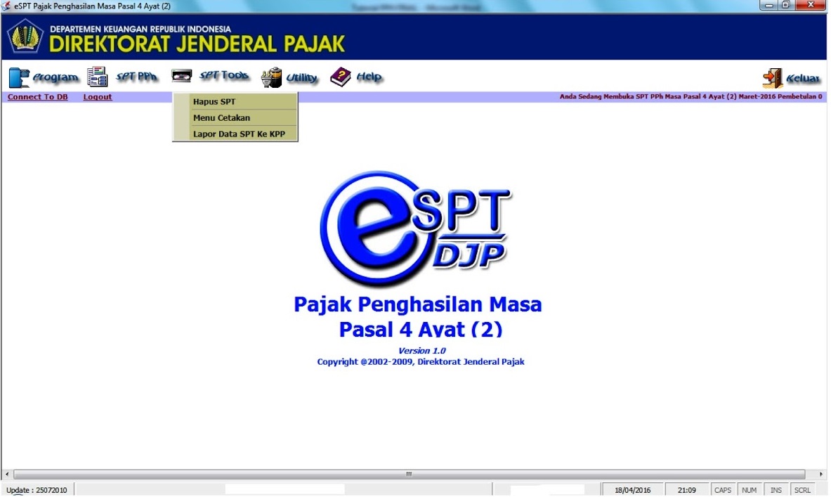 e-SPT Masa PPh Pasal 4(2)